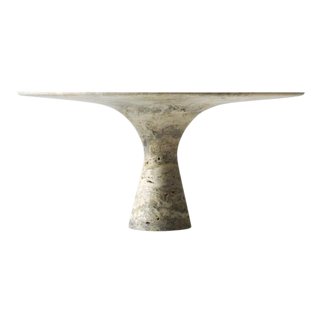 Kynos Refined Contemporary Marble Low Round Table For Sale
