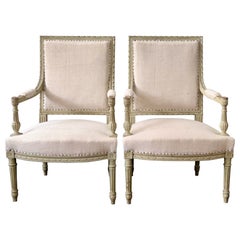 Pair of 19th Century French Fauteuils / Armchairs