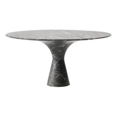 Saint Laurent table de salle à manger contemporaine raffinée en marbre gris 160/75