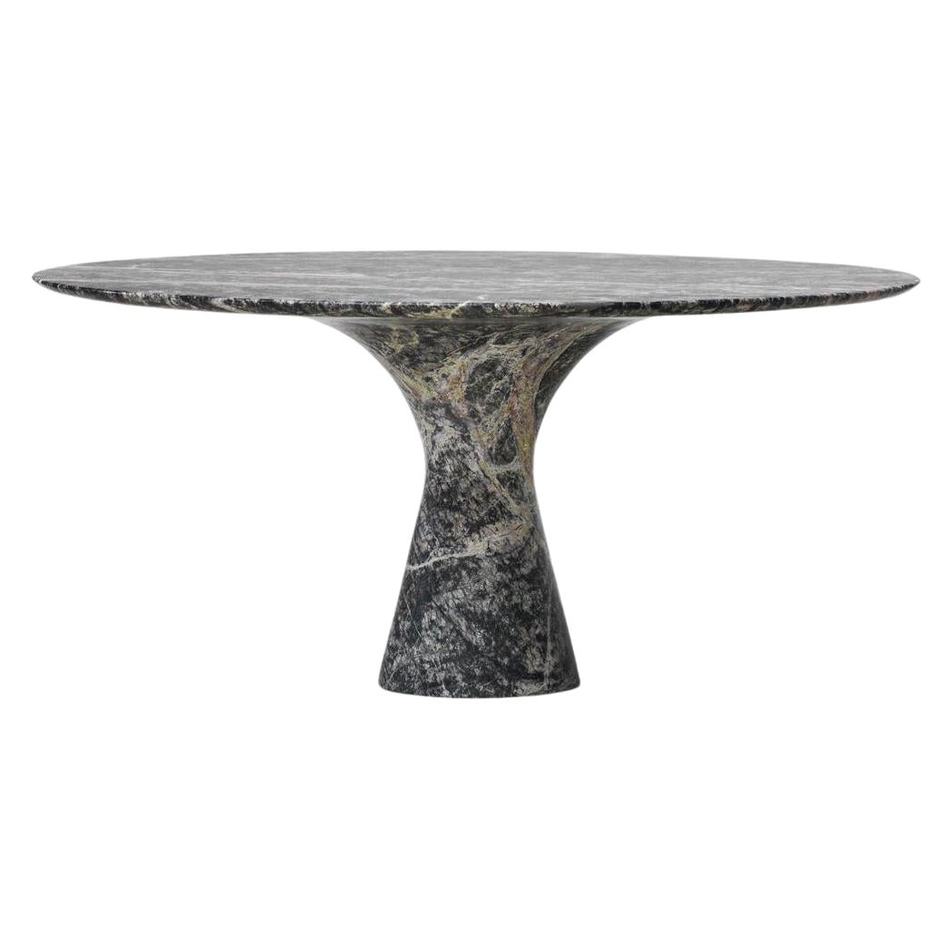 Refined Contemporary Marble 02 Picasso Green Marble Cake Stand For Sale