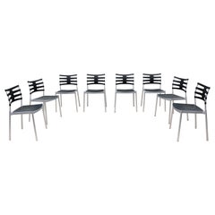 Danish Modern Kasper Salto for Fritz Hansen Ice Outdoor Dining Chairs, Set of 8