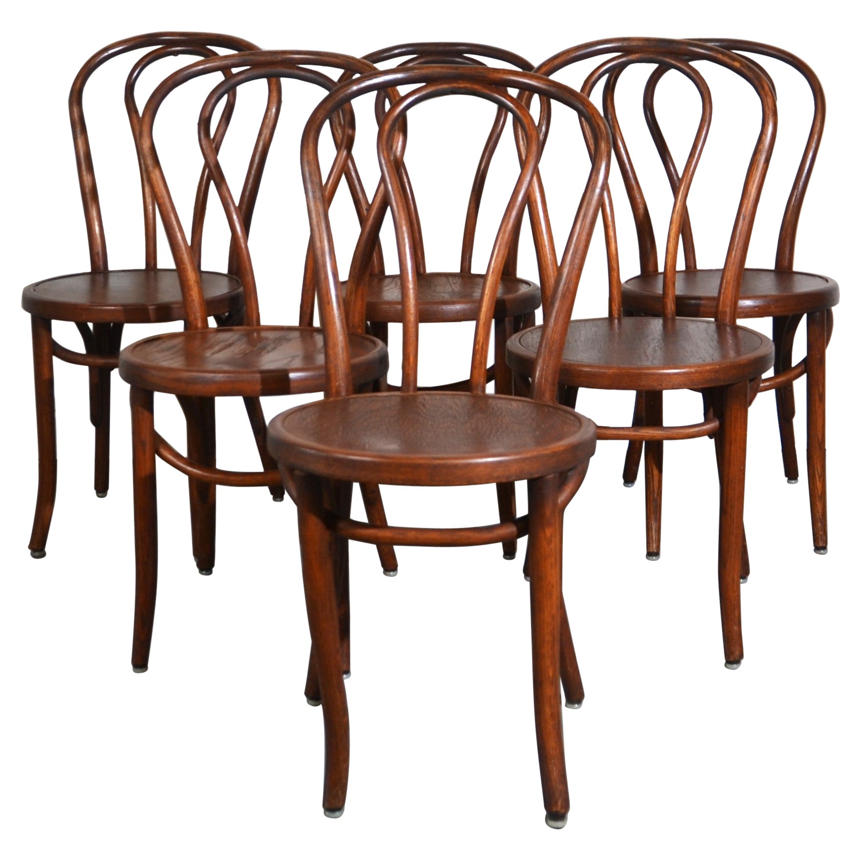 Set of 4 Ebonized Bentwood Dining Chairs by Stendig at 1stDibs
