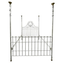 Vintage Neoclassical Iron Four Poster Bed
