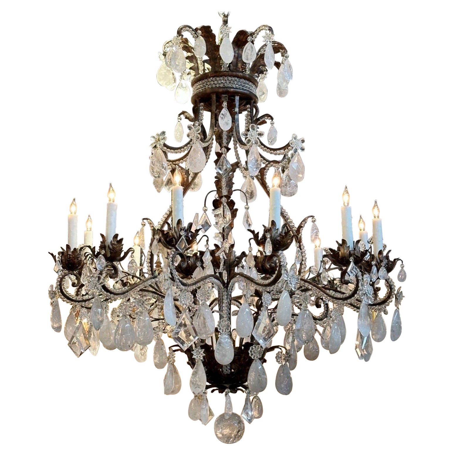 Decorative Iron and Crystal Ship Chandelier at 1stDibs ship crystal