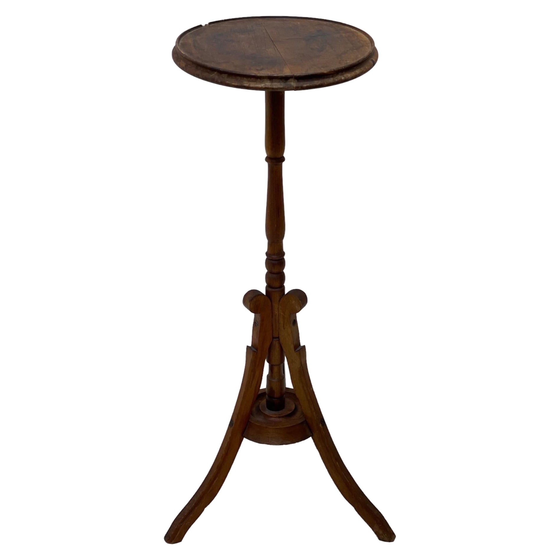 Antique Wash Stand, Plant Stand with Carved Top For Sale at 1stDibs