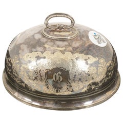 Antique Victorian Sheffield Silver Plate Dome or Food Cover, England 1890, H626