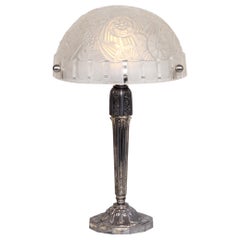 French Art Deco Table Lamp by Hettier & Vincent