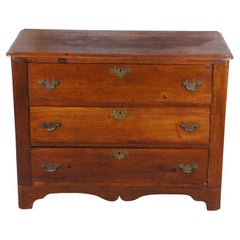 Ancienne commode basse en pin colonial américain Dresser Console