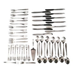 Retro Silver-Plated Alpacca Cutlery Set by Berndorf, Austria, 1964, Set of 49 