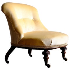 19Th Century Iron Back Slipper Chair