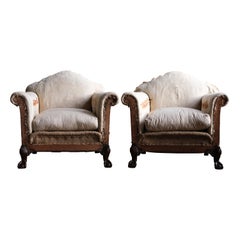 Pair of Deep Seated Country House Armchairs