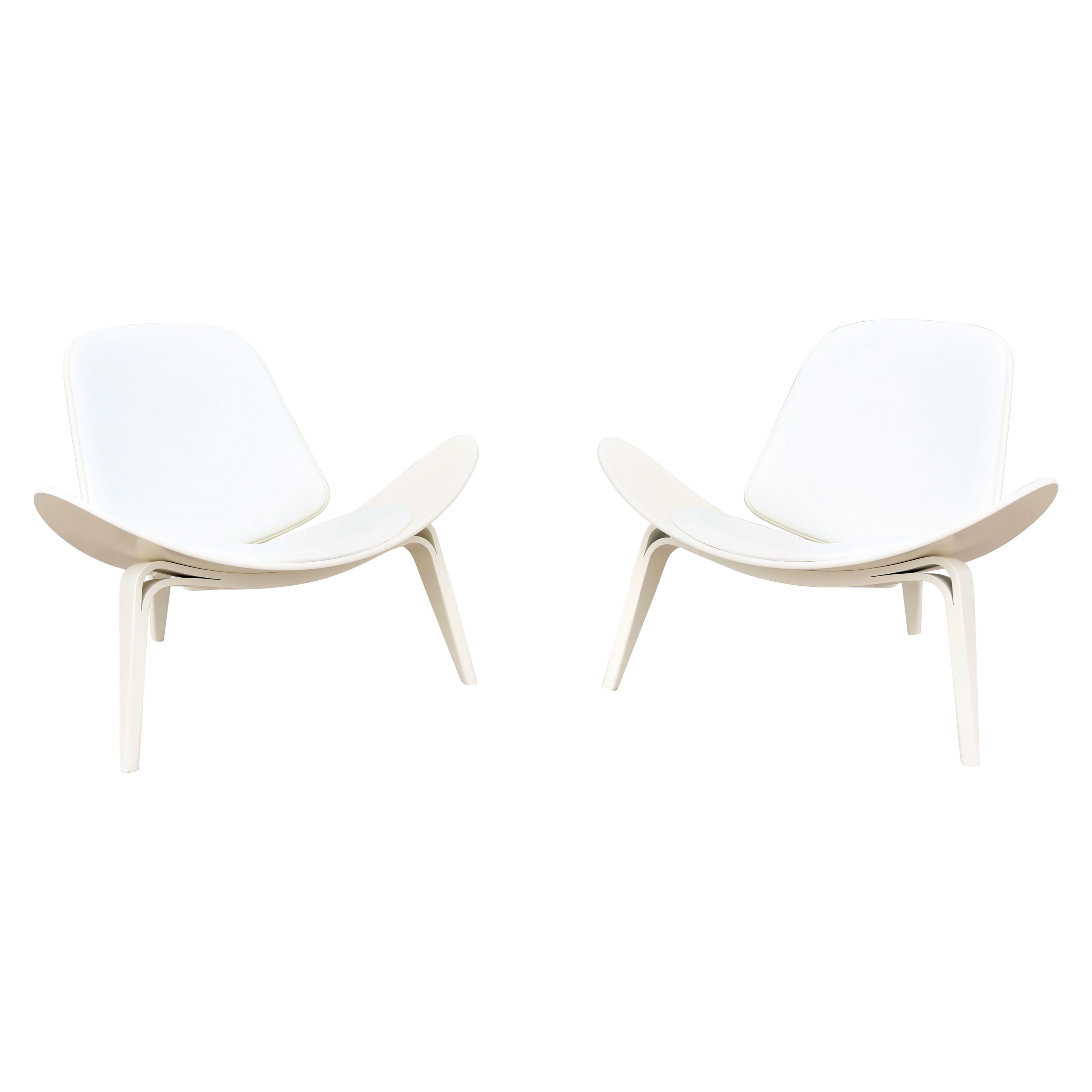 Paire de chaises coquillage CH07 de Hans J. Wegner pour Carl Hansen, de style danois moderne du milieu du siècle dernier en vente