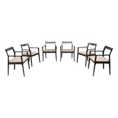 Used Contemporary Marc Krusin for Knoll Krusin Wood Side Dining Armchair, Set of 6