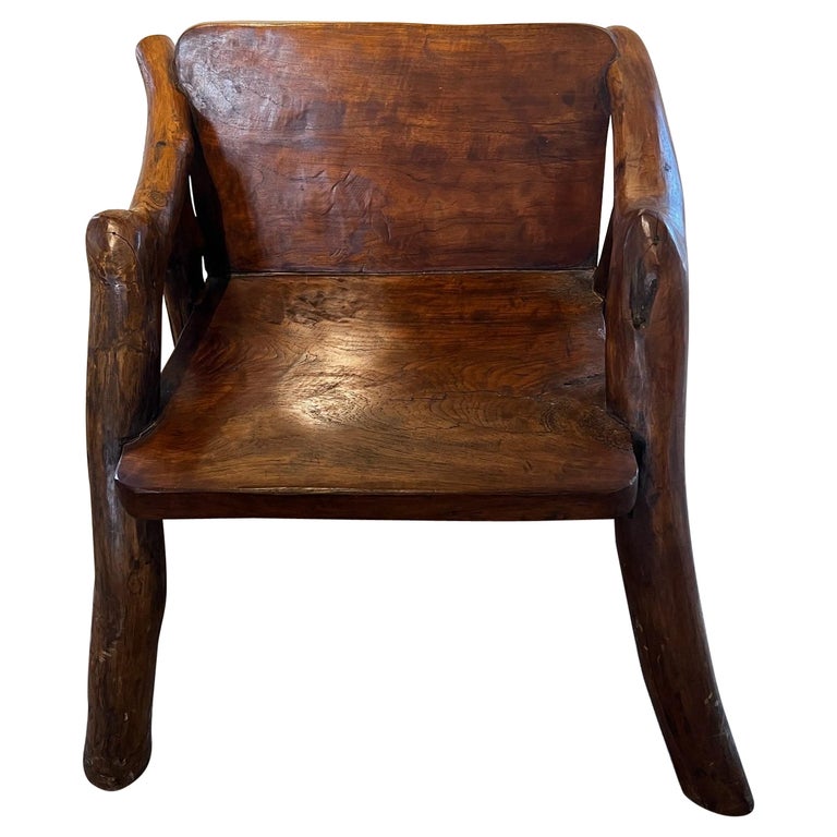 Chaises à branches d'arbre rustiques faites à la main du milieu du siècle  (4 disponibles) vendues individuellement En vente sur 1stDibs