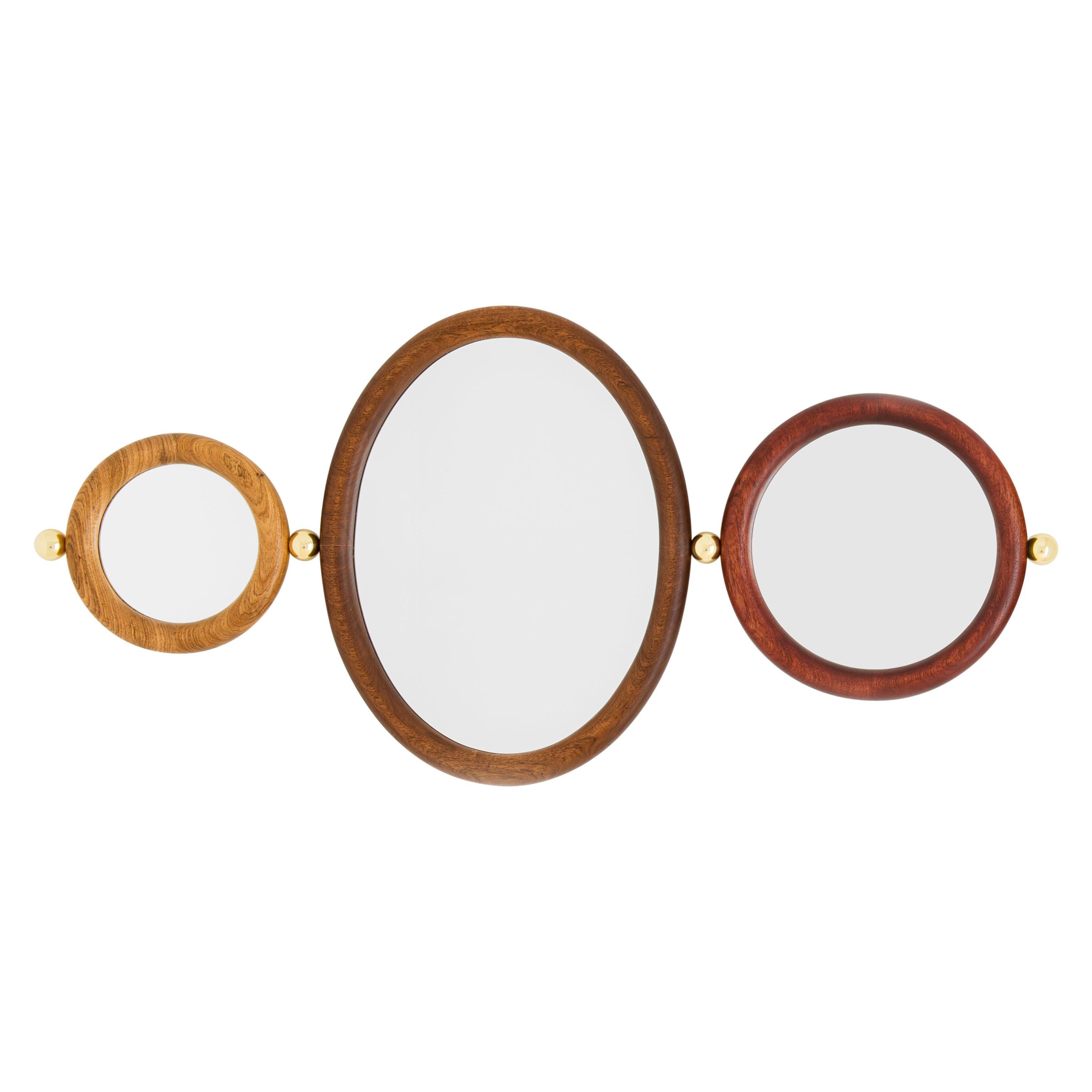 Set of 3 Aro Mirrors by Leandro Garcia Contemporary Brazil Design For Sale