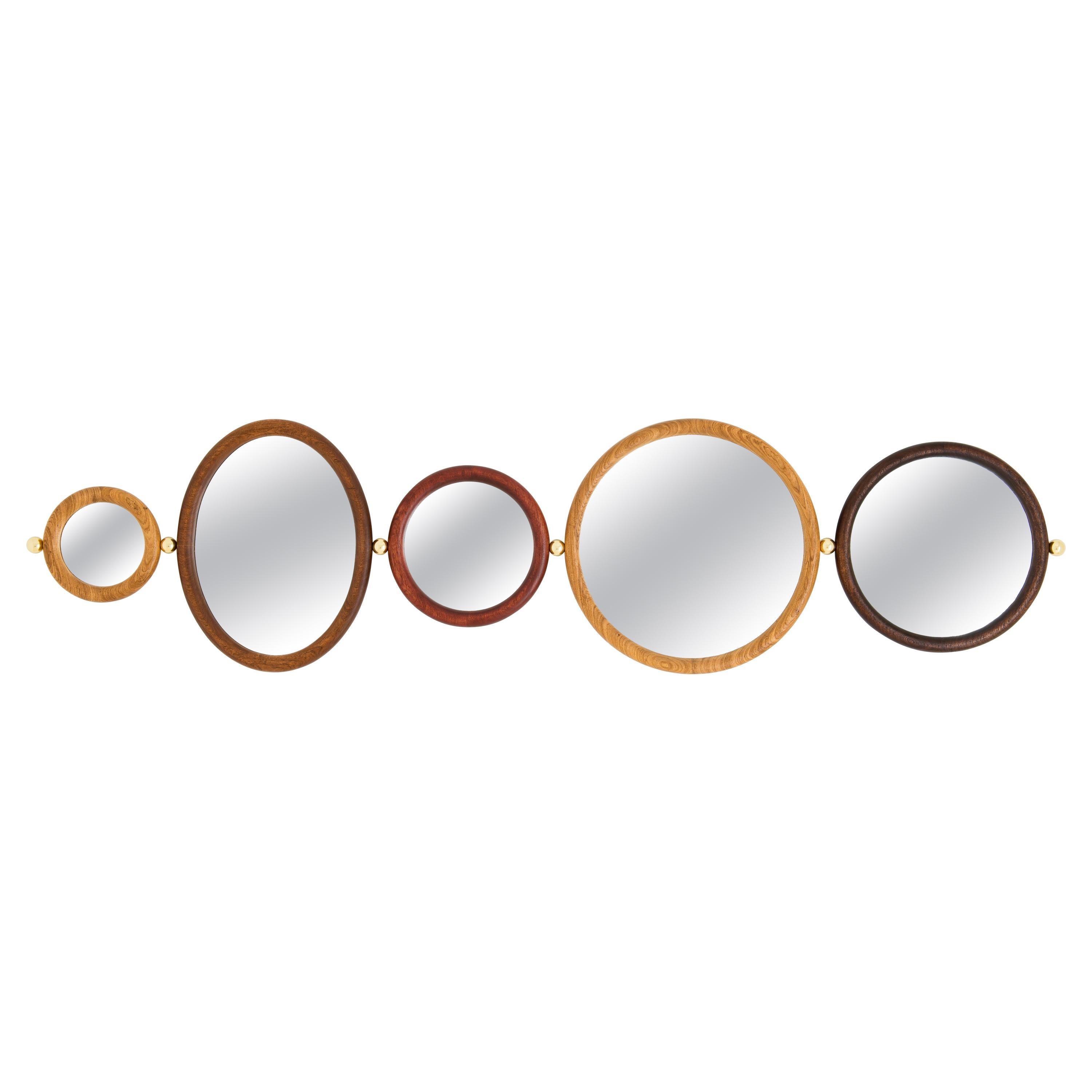 Set of 5 Aro Mirrors by Leandro Garcia Contemporary Brazil Design For Sale