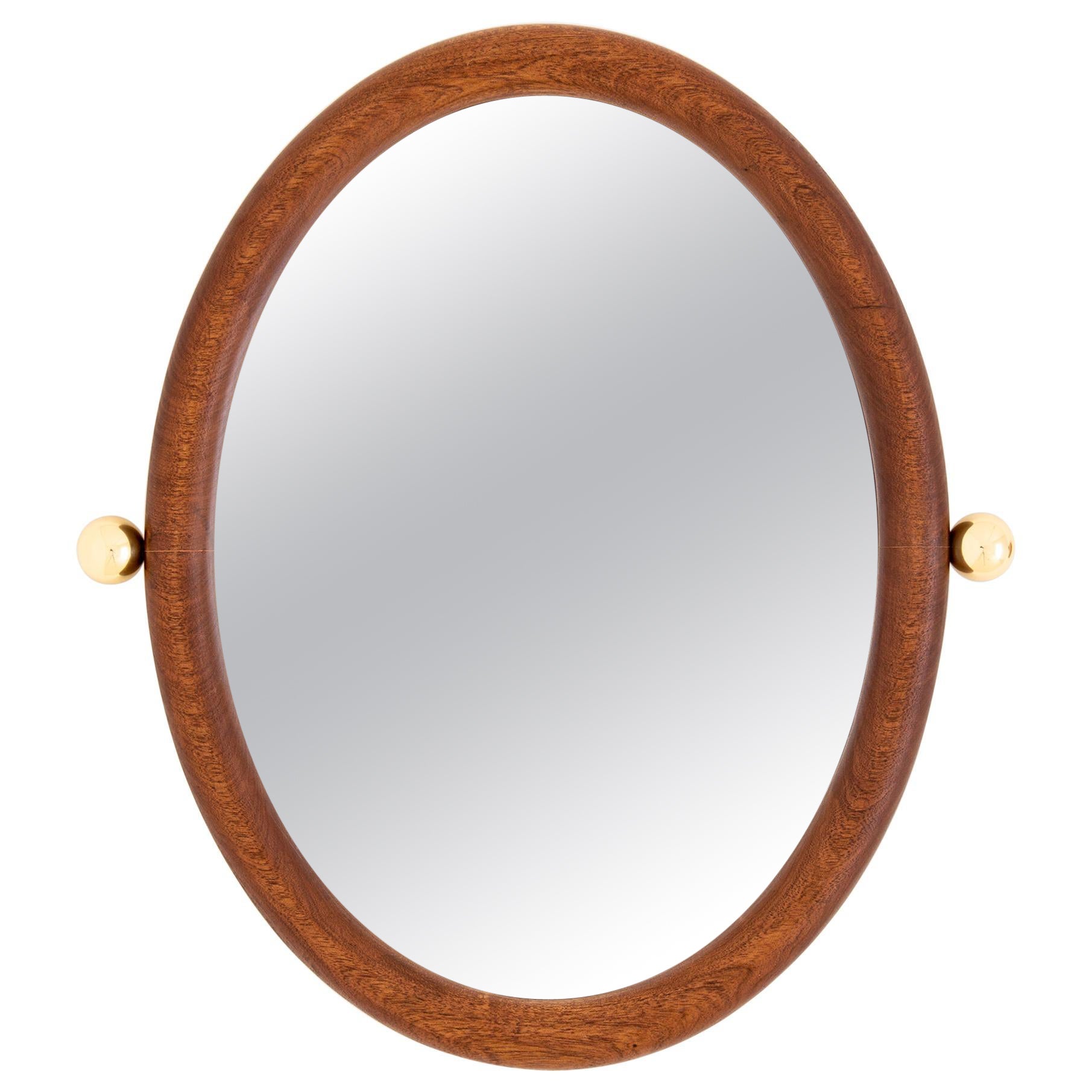 Aro Oval Mirror 55 by Leandro Garcia Contemporary Brazil Design For Sale