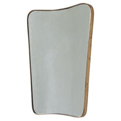 Italian Brass Framed Mirror Designed by Gio Ponti for Fontana Arte, 1950s