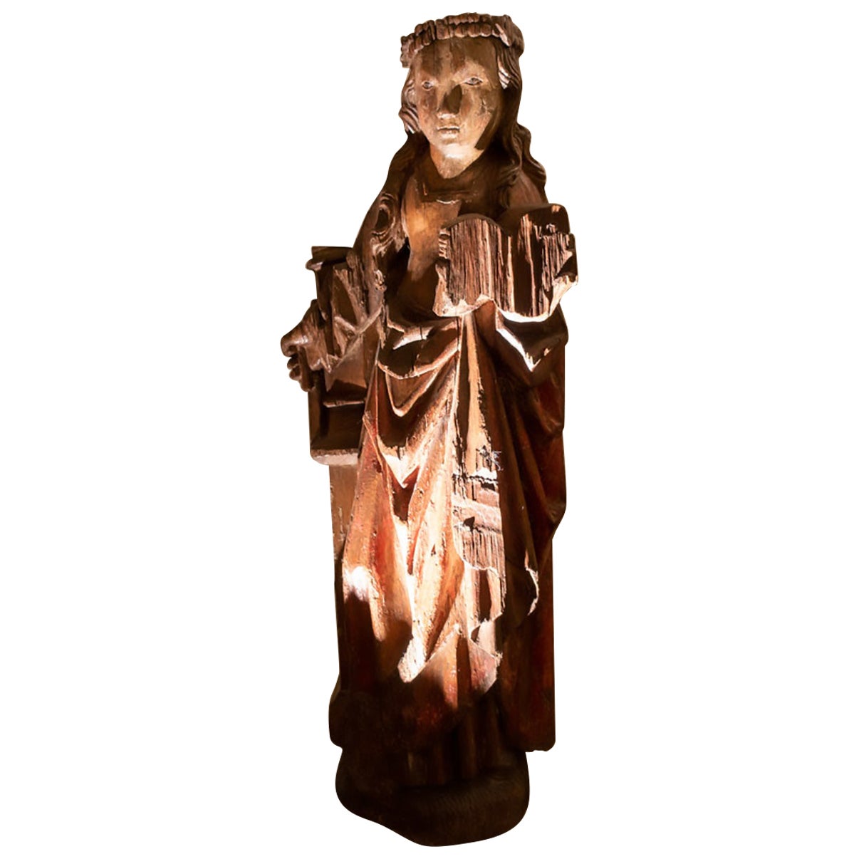 St. Barbara Sculpture, the Netherlands, 1480s For Sale