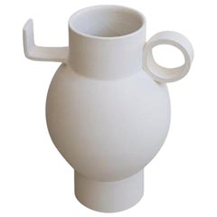 White Torus Vase by Lea Ginac