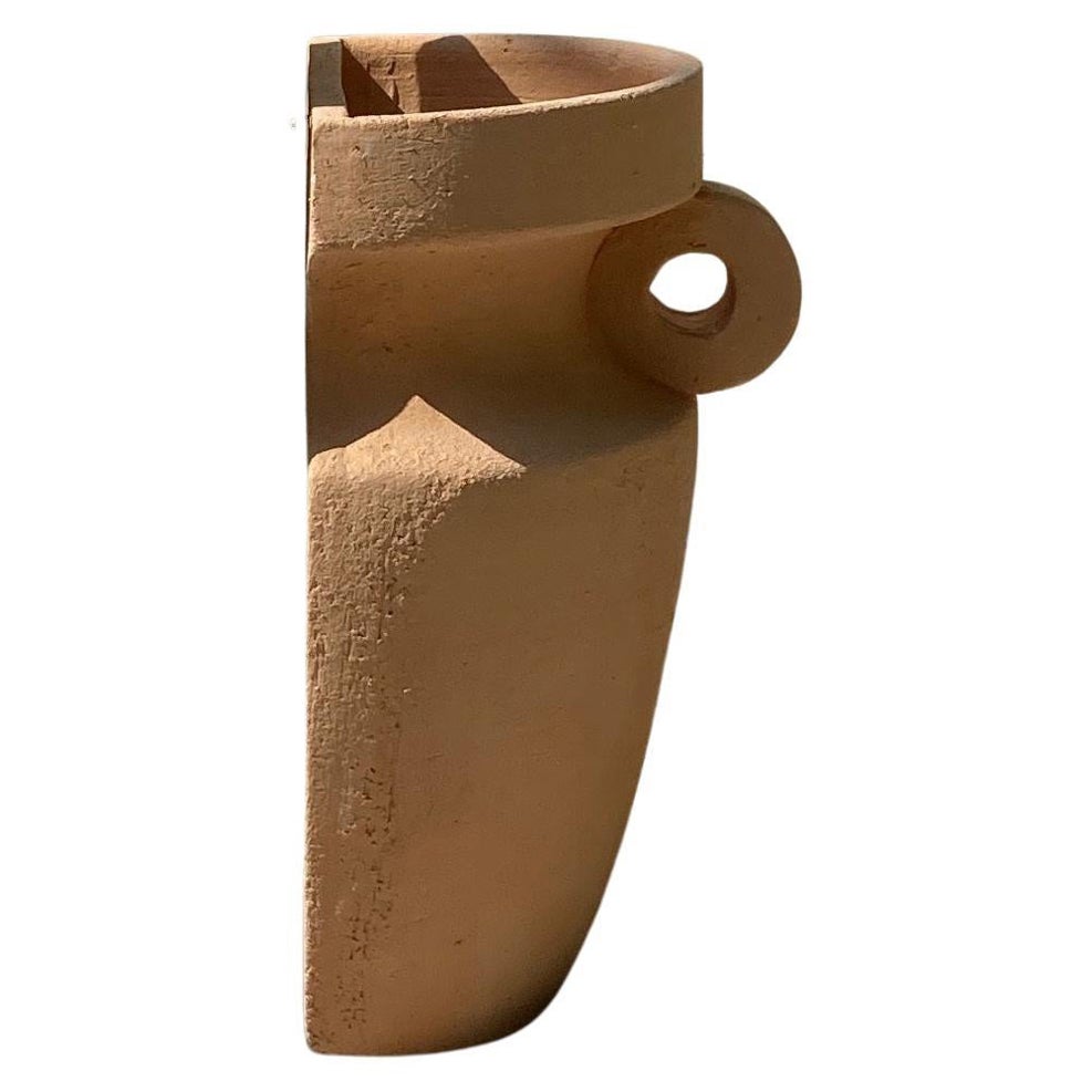 Terracotta Les Inseparables Flower Vase by Lea Ginac For Sale