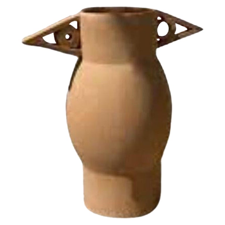 Whole Terracotta Les Inseparables Vase by Lea Ginac For Sale