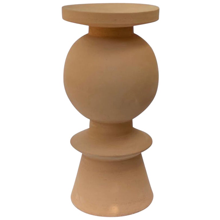 Terracotta 1 Union Stool by Lea Ginac For Sale