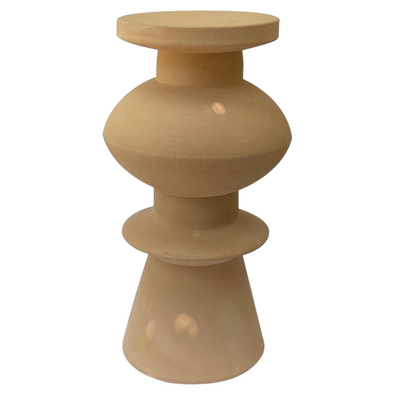 Tabouret 3 Union Terracotta Beige Rosé de Lea Ginac en vente