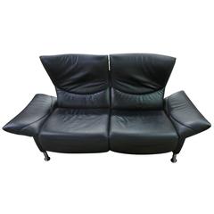 Used  Love Seat with  De Sede, stamped in the leather 1990s Made in Switzerland