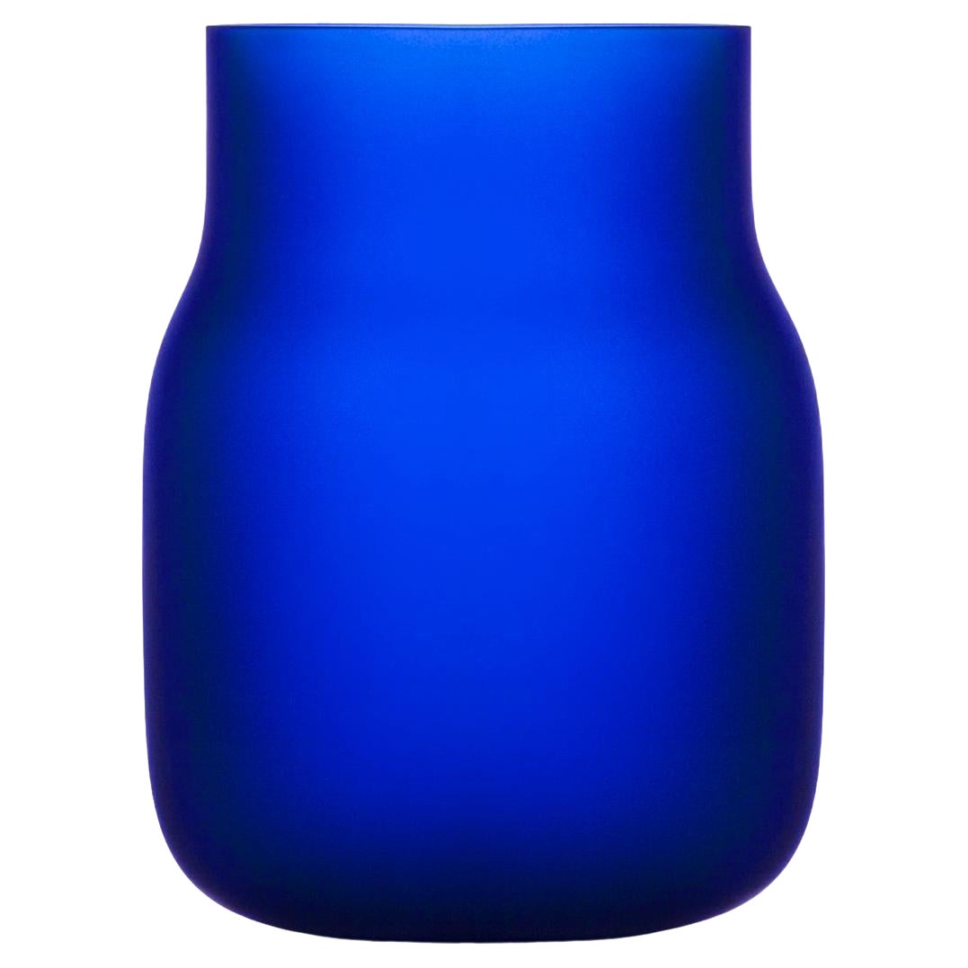 Tall Blue Bandaska Matte Vase by Dechem Studio For Sale at 1stDibs