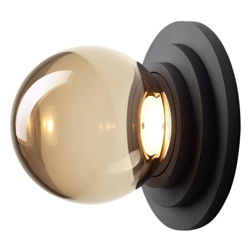 Black Stratos Mini Ball Wall Light by Dechem Studio
