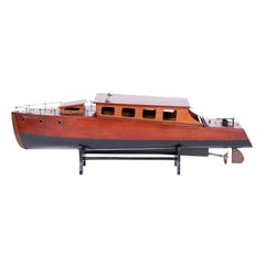 Large Antique Boat Model