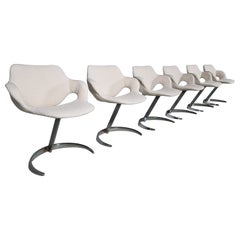 Lot de 6 chaises Scimitar de Boris Tabacoff pour Mobilier Modulaire Moderne (MMM)