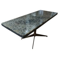Coffee Table Fractal Stone Steel Inclusions Marie Claude De Fouquieres, France