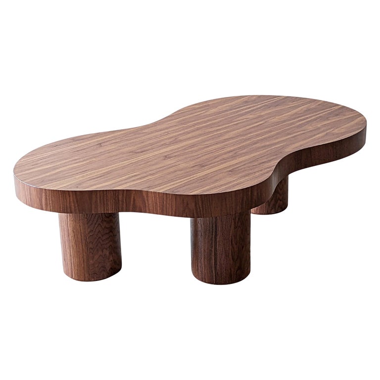 Amoeba Walnut Coffee Table For Sale at 1stDibs | solid walnut coffee table, odd  shaped coffee tables, irregular shape coffee table