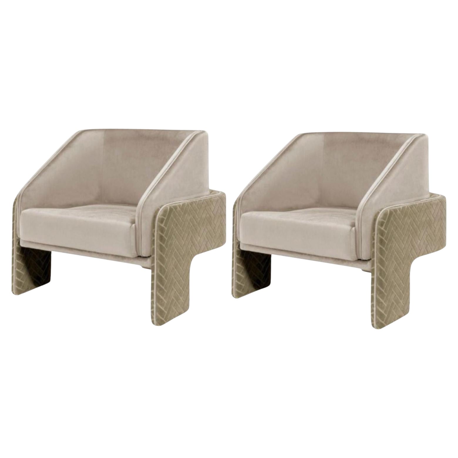 Set of 2 L’unité Armchairs by Dooq For Sale