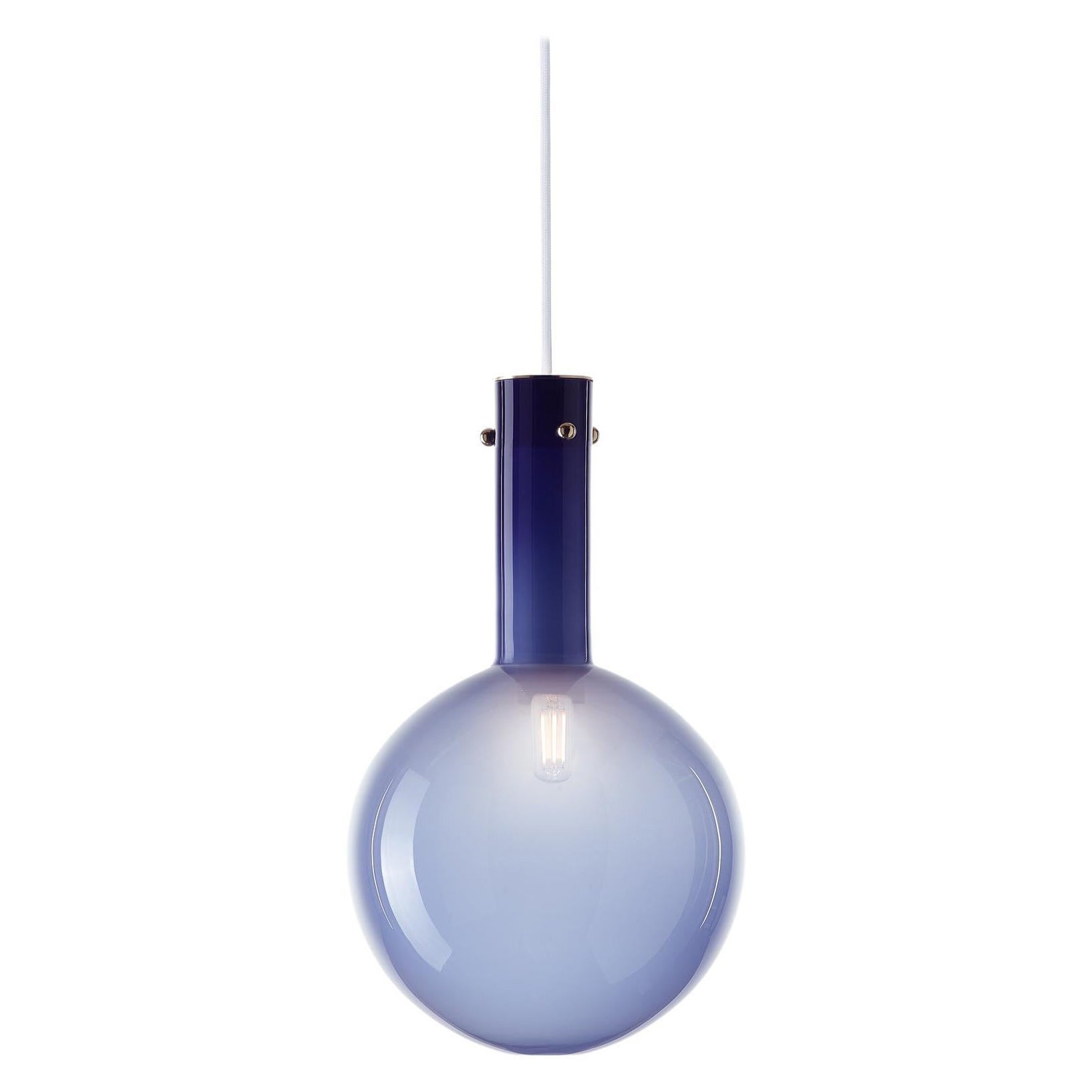 Set of 2 Cobalt Blue Tetris Pendant Light by Dechem Studio For Sale at