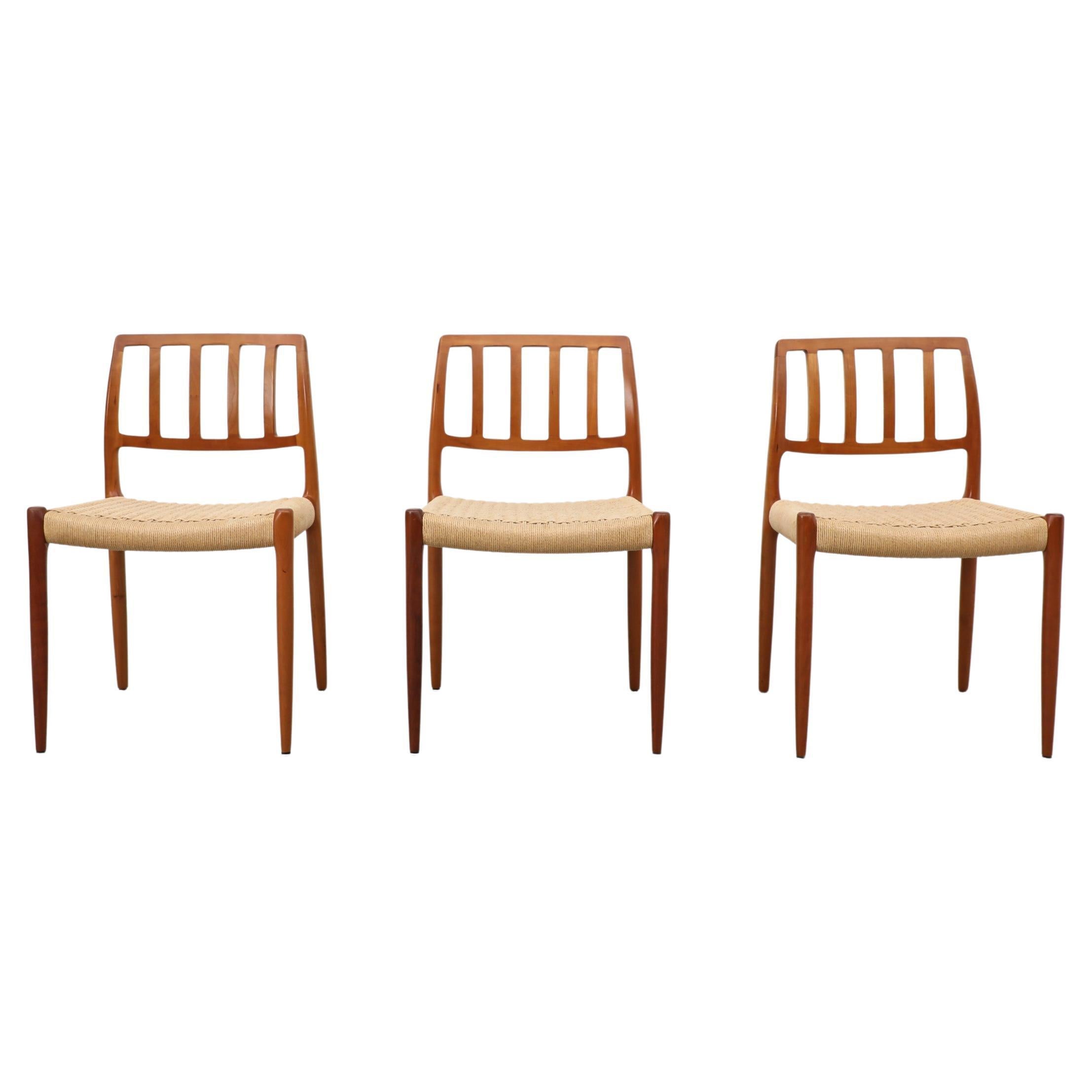 Single Mid-Century Danish Teak Model 83 Chair by Niels Moller, 1970s