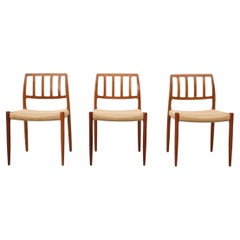 Single Mid-Century Danish Teak Model 83 Chair by Niels Moller, 1970s