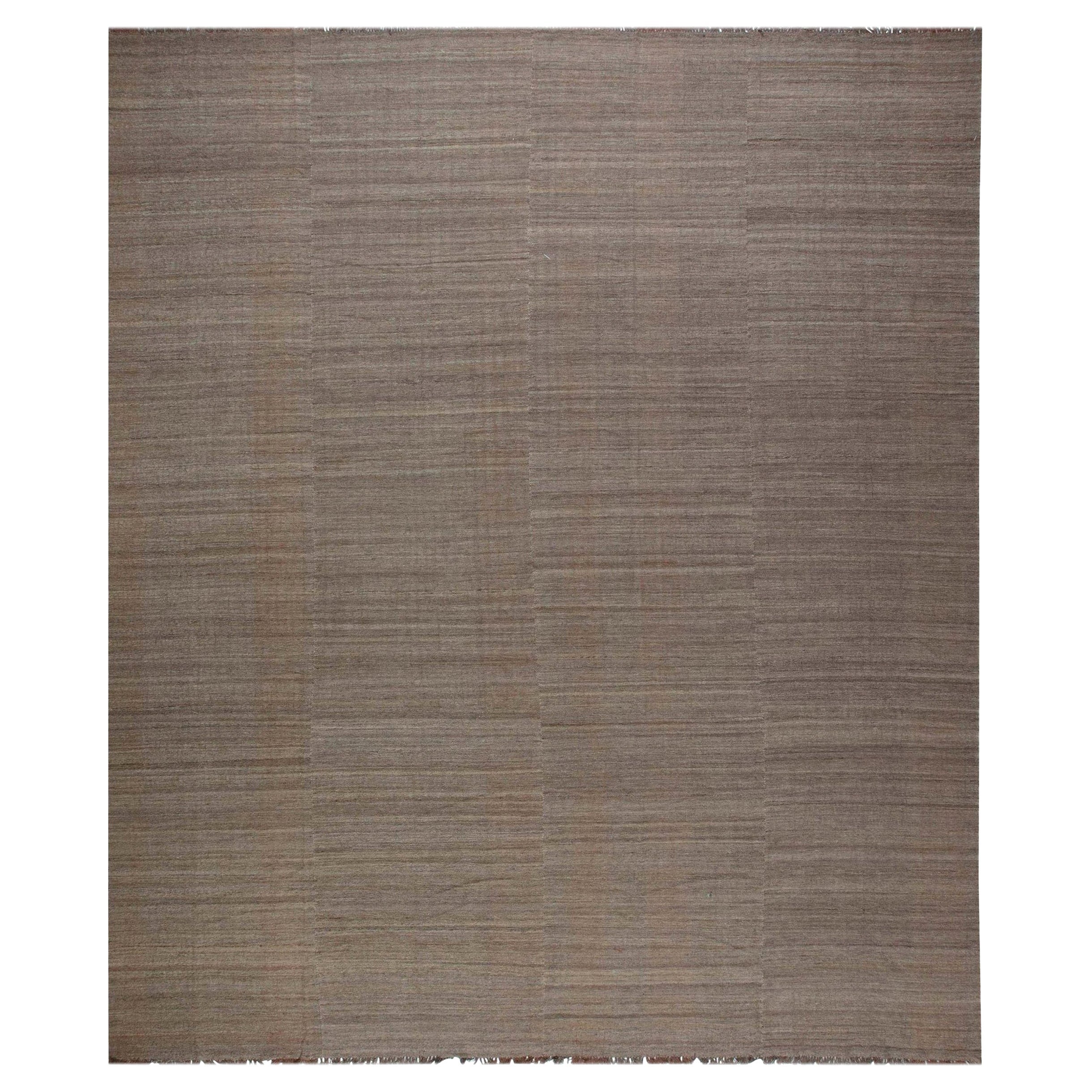 Contemporary Zebra Design Beige and Grey FlatWeave Rug by Doris Leslie Blau For Sale at 1stDibs