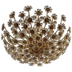 Used Palwa Swarovski Ceiling Flush Mount Chandelier