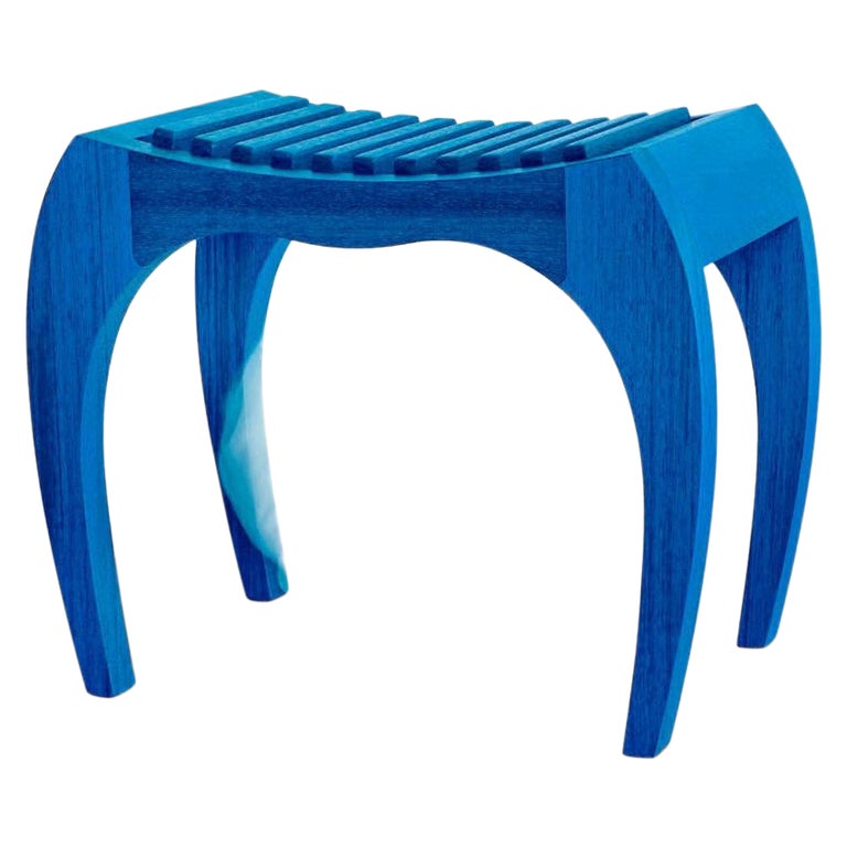 Blue Stool Rumbo by JeanBaptiste Van Den Heede For Sale at 1stDibs