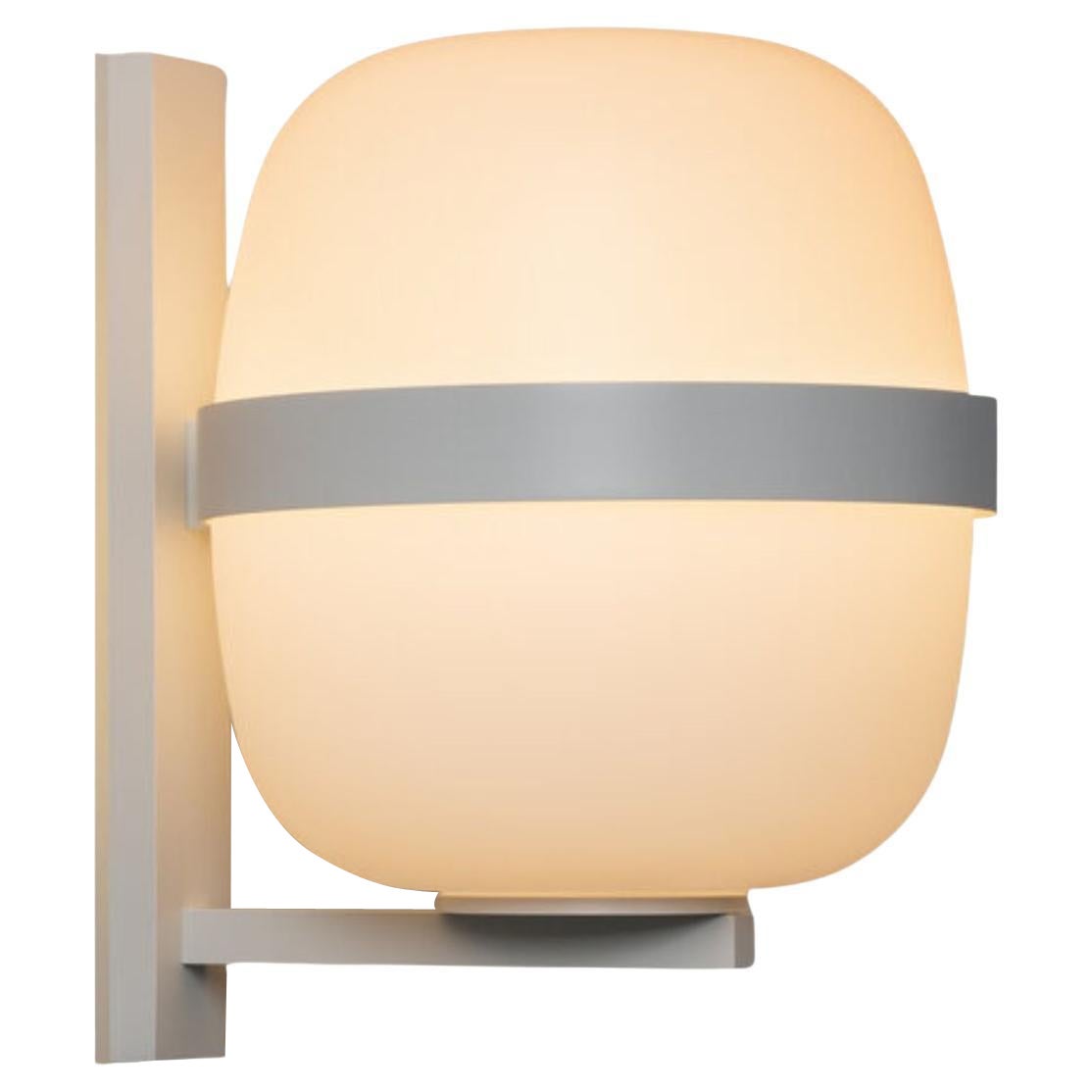 Miguel Milá 'Wally Cestita' Wall Lamp in Opal Glass and White for Santa & Cole