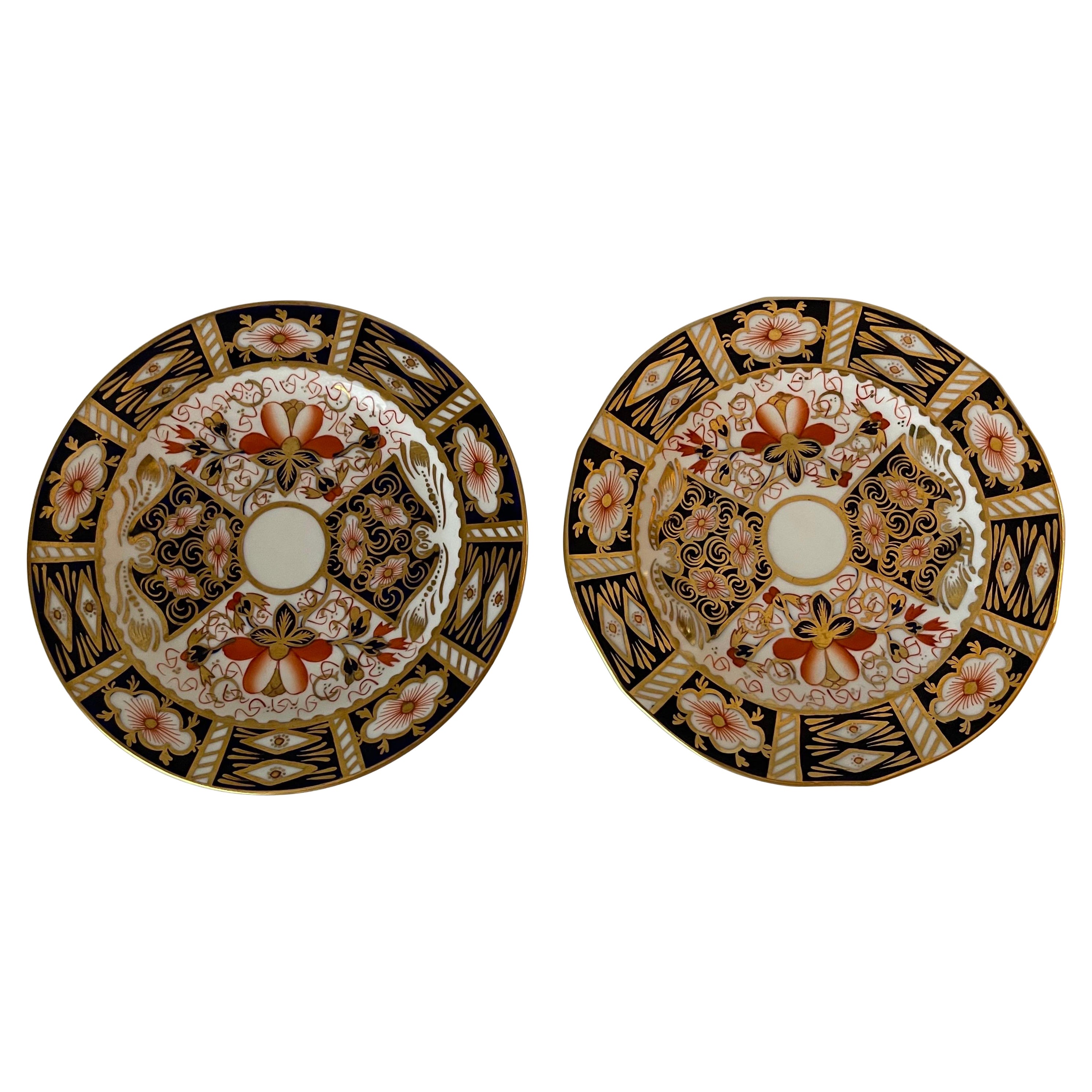 Royal Crown Derby Imari Small Plates, Set of 2 For Sale