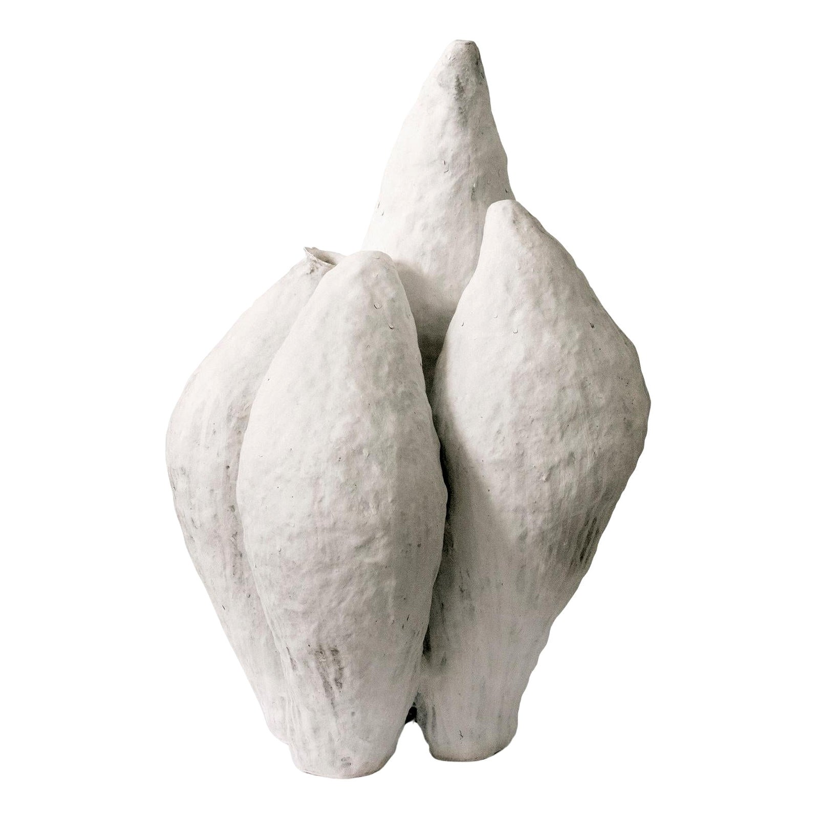 White Ceramic Artwork Signed by Jojo Corväiá For Sale