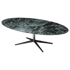 Florence Knoll Oval Green Marble Dining Table, 1960s