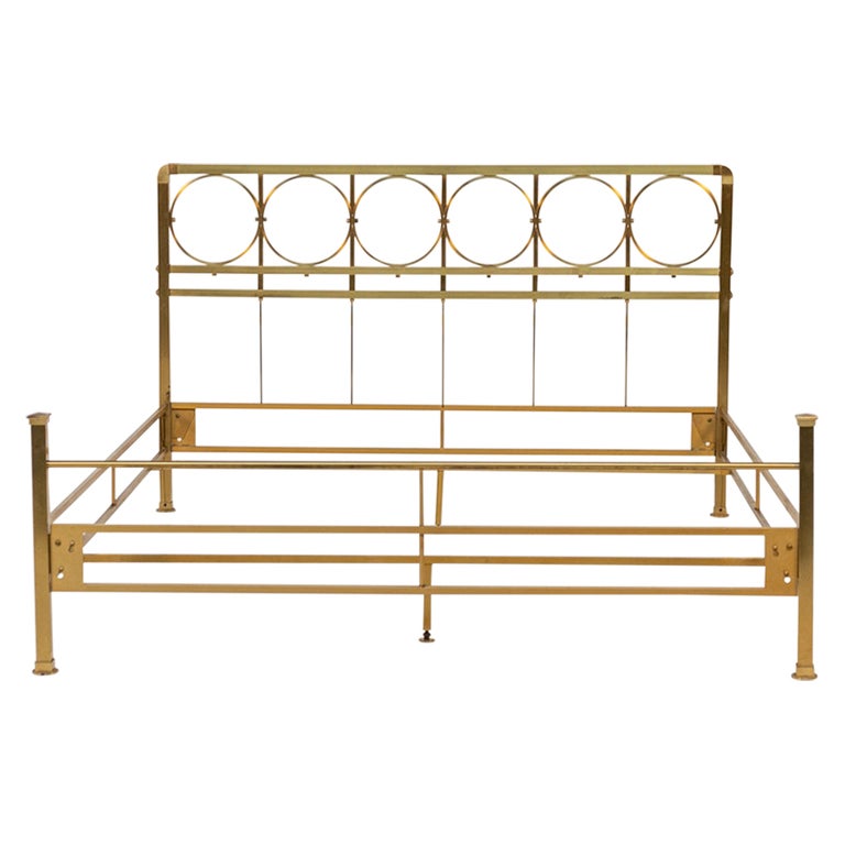 Paolo Buffa Brass King Size Bed "Attr." For Sale