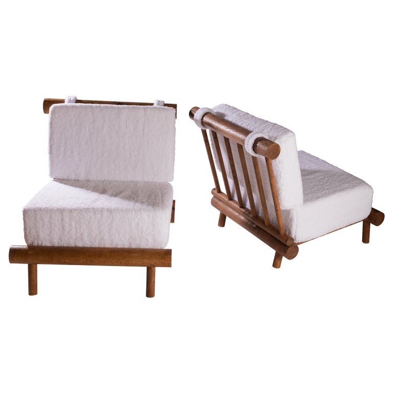Charlotte Perriand Pair of La Cachette chairs, 1968, offered by Collection'S