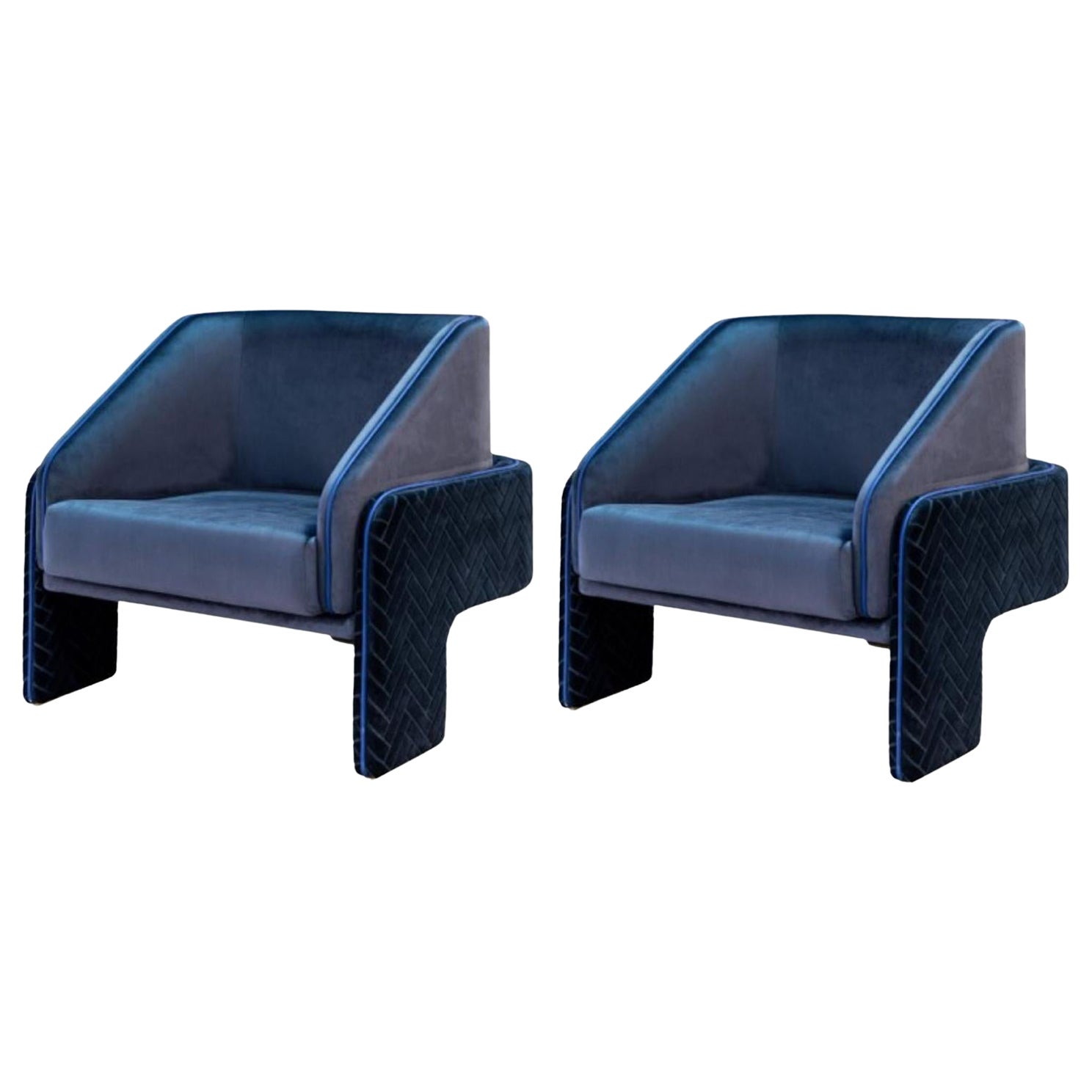 Set of 2 L’unité Armchairs by Dooq For Sale