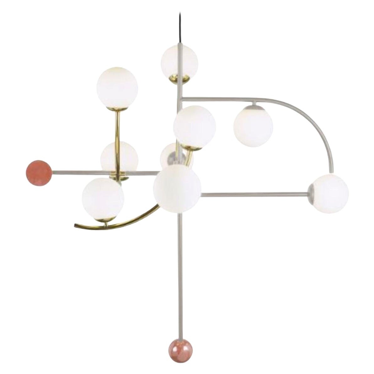 Taupe Helio I Suspension Lamp by Dooq For Sale